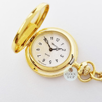 30mm Gold Womens Pendant Watch With Crest By CLASSIQUE (Arabic) image