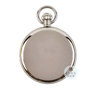 48mm Stainless Steel Unisex Pocket Watch With Open Dial By CLASSIQUE (White Bold Arabic) image
