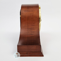 21.5cm Walnut Battery Tambour Mantel Clock With Westminster Or Bim Bam Chime By HERMLE image