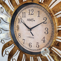 70cm Blazing Sun Gold Wall Clock By AMS  image