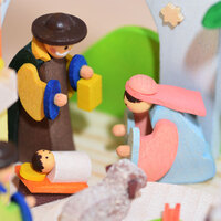Nativity Music Box With Animals & Tree By Graupner (Silent Night) image