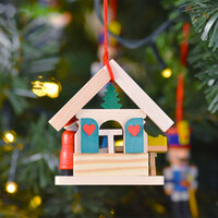 7.5cm Santa House Workshop Hanging Decoration By Graupner image