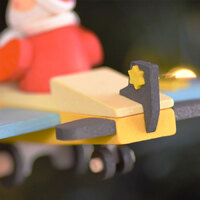 6cm Santa In Plane Hanging Decoration By Graupner image