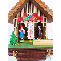 17cm Chalet Weather House Tudor Style With Key Hanger By TRENKLE image