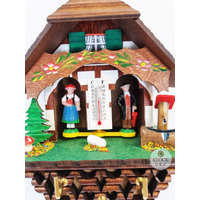 16cm Chalet Weather House Tudor Style With Key Hanger By TRENKLE image