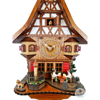 Beer Drinkers 8 Day Mechanical Chalet Cuckoo Clock 43cm By SCHNEIDER image