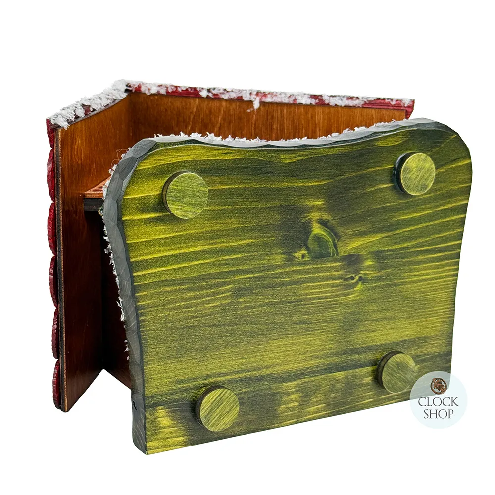 22cm Chalet Weather House With Santa & Snowman By TRENKLE image