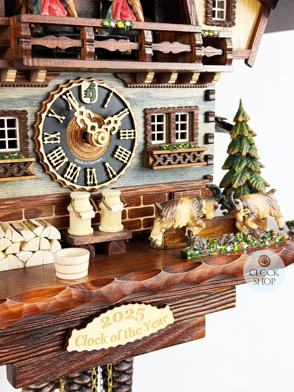 Clock Of The Year 2025 1 Day Mechanical Chalet Cuckoo Clock With Dancers By HÖNES image