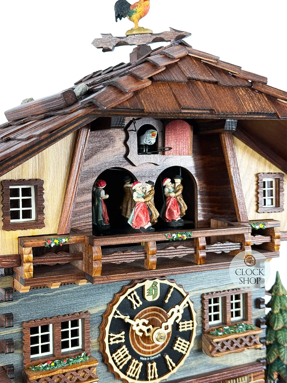 Clock Of The Year 2025 8 Day Mechanical Chalet Cuckoo Clock With Dancers By HÖNES image