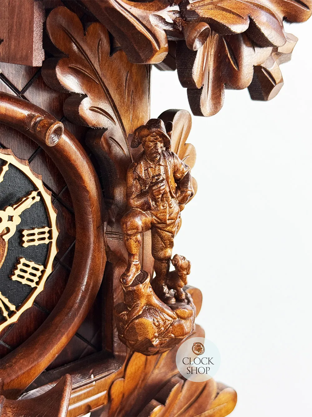 Hunter & Alpine Ibex 8 Day Mechanical Carved Cuckoo Clock By HÖNES image