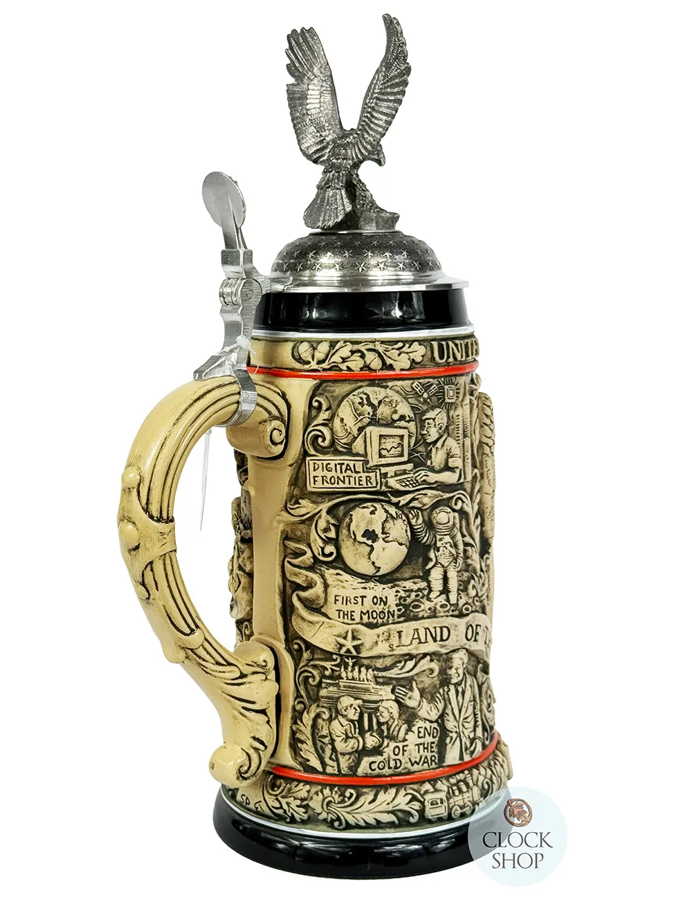 250th Anniversary Of The United States Of America Beer Stein With Pewter Eagle Lid 1.2L By KING image