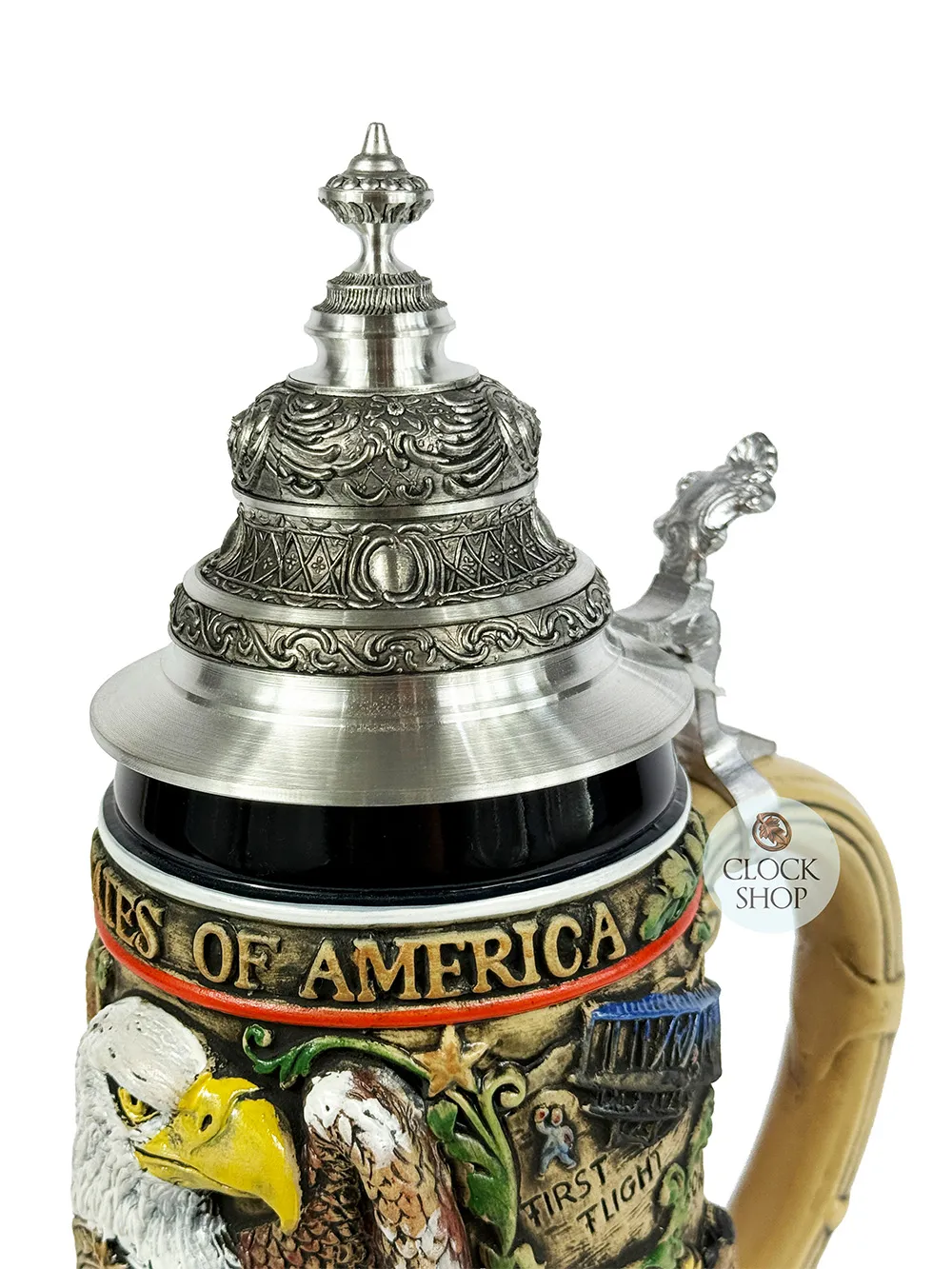 250th Anniversary Of The United States Of America Multi-Coloured Beer Stein With Baroque Pewter Lid 1.2L By KING image
