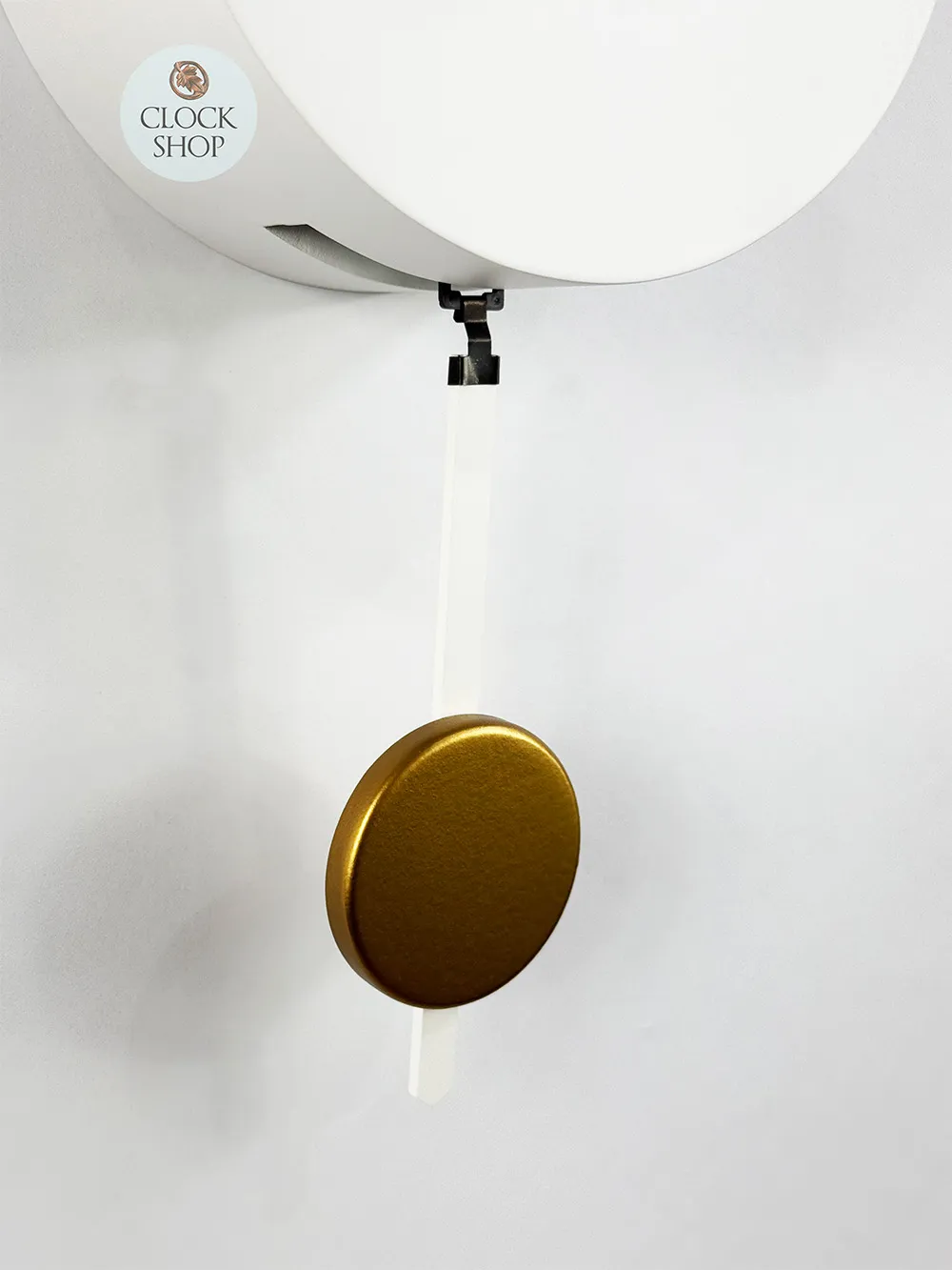 White Round Modern Battery Cuckoo Clock 19cm By ENGSTLER (Hairline Crack) image