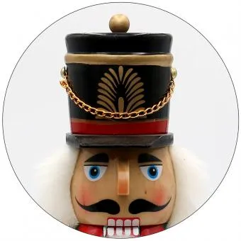 25cm Red & Green Drummer Nutcracker image