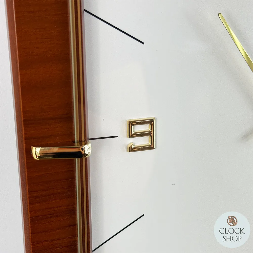 29cm Walnut Square Wall Clock By AMS image