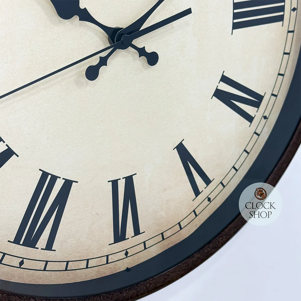 42cm Antique Style Round Wall Clock With Roman Numerals By AMS image