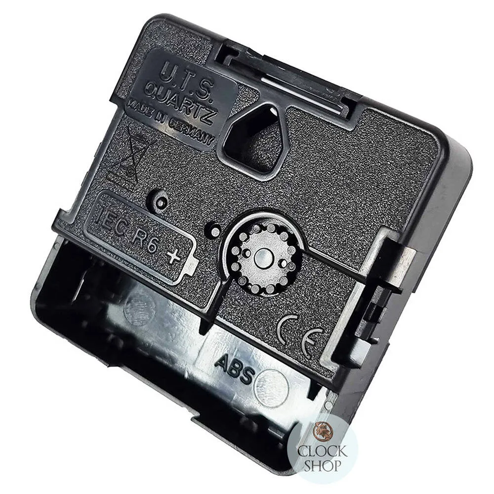 German Press Fit Step Clock Movement Kit- Black Pointer Hands (16mm Shaft) | Fits 3.5mm & 5mm Hand Holes image