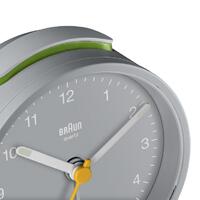 7.5cm Grey Analogue Alarm Clock By BRAUN image