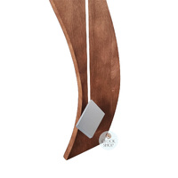 70cm Walnut Wave Modern Wall Clock With Pendulum By HERMLE image