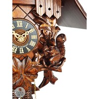 Squirrels 1 Day Mechanical Chalet Cuckoo Clock 28cm By HÖNES image