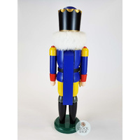 50cm Blue & Yellow King Nutcracker By Seiffener image