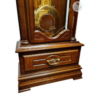 207cm Dark Oak Grandfather Clock With Triple Chime & Hand Painted Dial By SCHNEIDER image