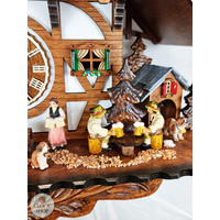 Beer Drinkers & Water Wheel Battery Chalet Cuckoo Clock 43cm By ENGSTLER image