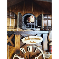 Train & Sheep Battery Chalet Cuckoo Clock 25cm By ENGSTLER image