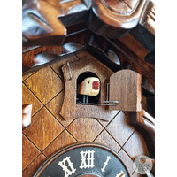 5 Leaf & Deer 1 Day Mechanical Carved Cuckoo Clock 42cm By ENGSTLER image