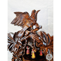 Birds & Leaves 8 Day Mechanical Carved Cuckoo Clock With Dancers 44cm By ENGSTLER image