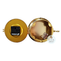 18cm Brass Ship's Bell Nautical Quartz Clock By HERMLE image
