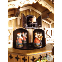 Beer Drinkers & Water Wheel Battery Chalet Cuckoo Clock 30cm By HÖNES image
