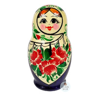 Kirov Russian Dolls- White Scarf & Purple Dress 15cm (Set Of 7) image