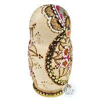 Woodburn Russian Dolls- Gold & Fuschia 18cm (Set Of 5) image