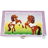 Dancing Horse Musical Jewellery Box With Drawer (Old McDonald) image