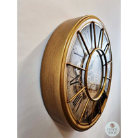 45cm Alford Gold Moving Gear Wall Clock By COUNTRYFIELD image