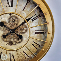 60cm Alford Gold Moving Gear Wall Clock By COUNTRYFIELD image