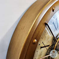 80cm Alford Gold Moving Gear Wall Clock By COUNTRYFIELD image