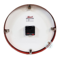 30cm Brushed Stainless Red Modern Wall Clock By HERMLE image