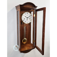 66cm Walnut 8 Day Mechanical Chiming Wall Clock By HERMLE image