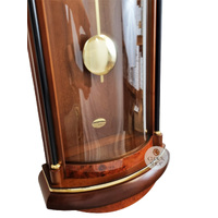 82cm Walnut Battery Chiming Wall Clock With Piano Finish By AMS image