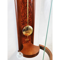 73cm Walnut 8 Day Mechanical Chiming Wall Clock With Curved Glass By AMS image