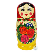 Semenov Russian Dolls- Red Scarf & Yellow Dress 20cm (Set Of 8) image