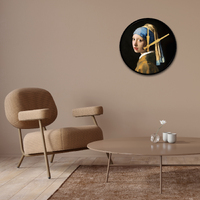45cm Girl With A Pearl Earring Silent Modern Wall Clock By CLOUDNOLA image