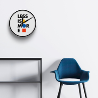 45cm Bauhaus Collection Less Is More White Silent Wall Clock By CLOUDNOLA image