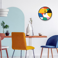 45cm Bauhaus Collection Mid-Century Geometric Silent Wall Clock By CLOUDNOLA image
