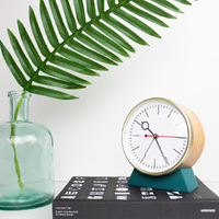 13.5cm Bloke Green Silent Analogue Alarm Clock By CLOUDNOLA image