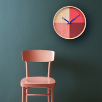 30cm Flor Collection Red Silent Wall Clock By CLOUDNOLA image