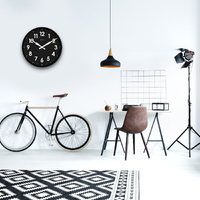 45cm Factory Collection Black Silent Wall Clock By CLOUDNOLA image