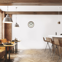 30cm Factory Collection Brown & Ivory Silent Wall Clock By CLOUDNOLA image